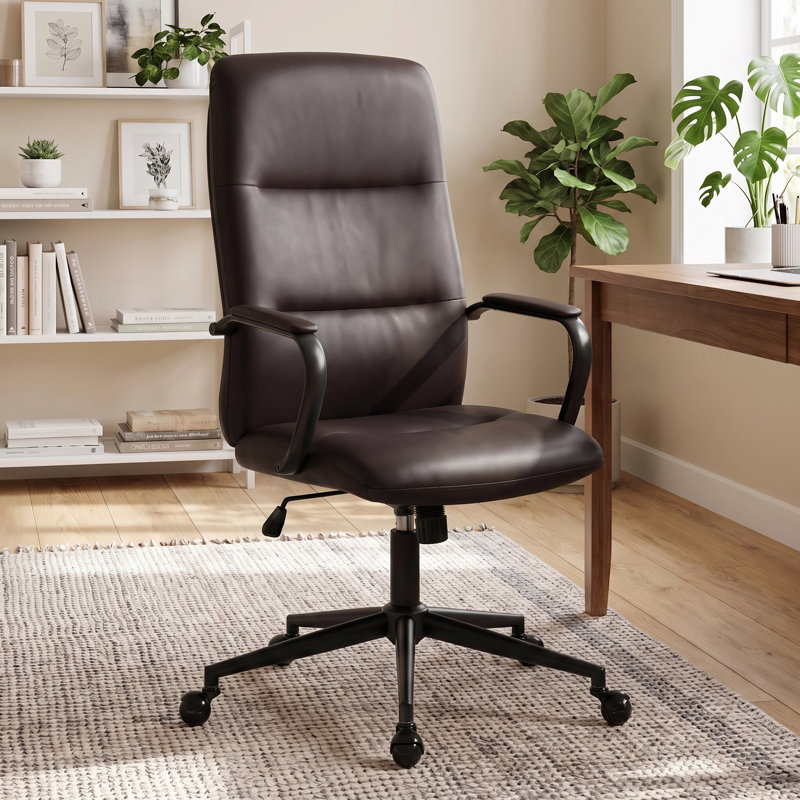 Fauteuil de bureau Ornella Mid-Century, Dark Brown