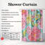 Seasonal Floral Motifs - Rideau de douche standard 1 pièce-1234763367