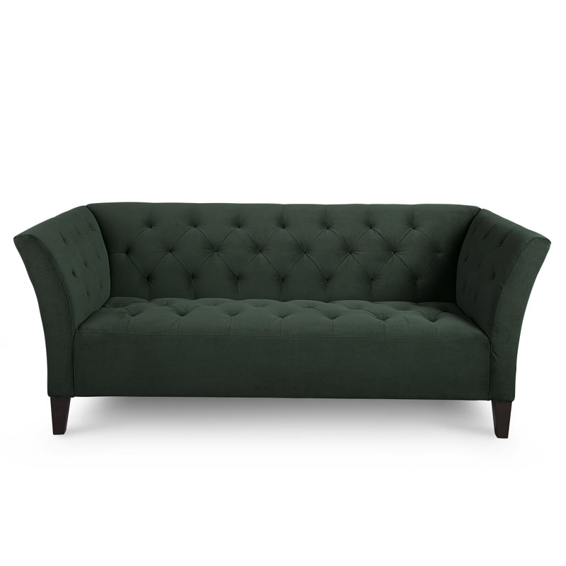 Carruth Upholstered 76'' Sofa, Bella Hunter Performance Velvet
