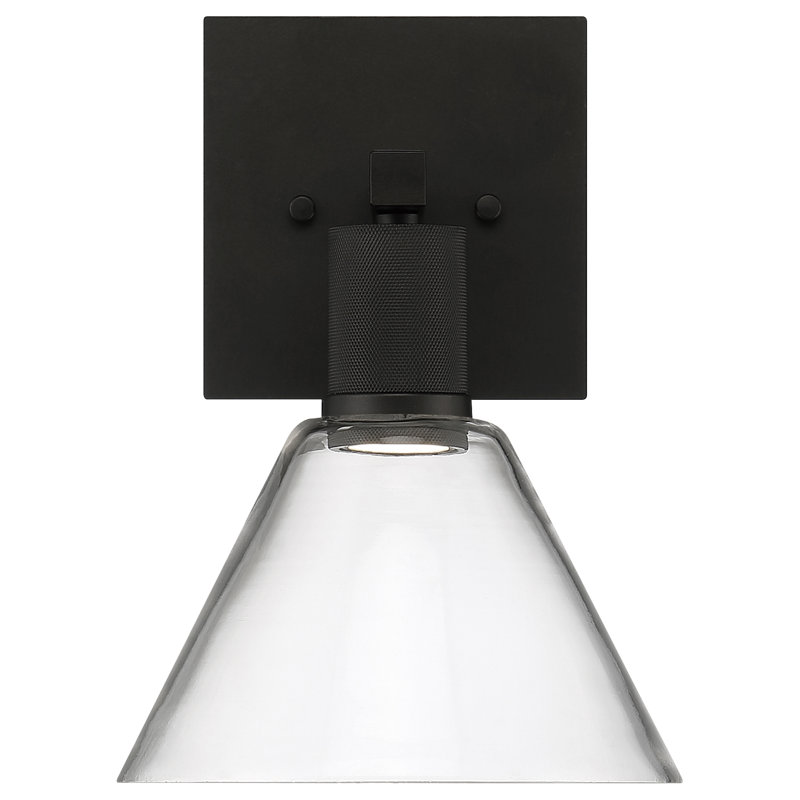 Southglenn Steel Armed Sconce, Matte Black