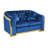 62'' Tufted Velvet Loveseat Couch With Golden Accent-1333914513
