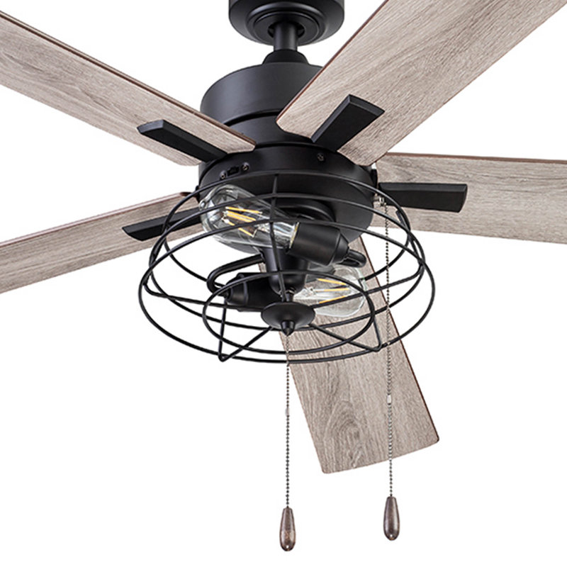 Marshall 52" Ceiling Fan with LED Light, Matte Black