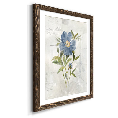 Pivoine bleue - Reproduction d'art sur papier encadrée