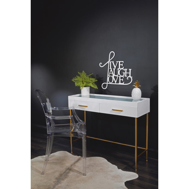 Traditional Wall Decor on Metal, White