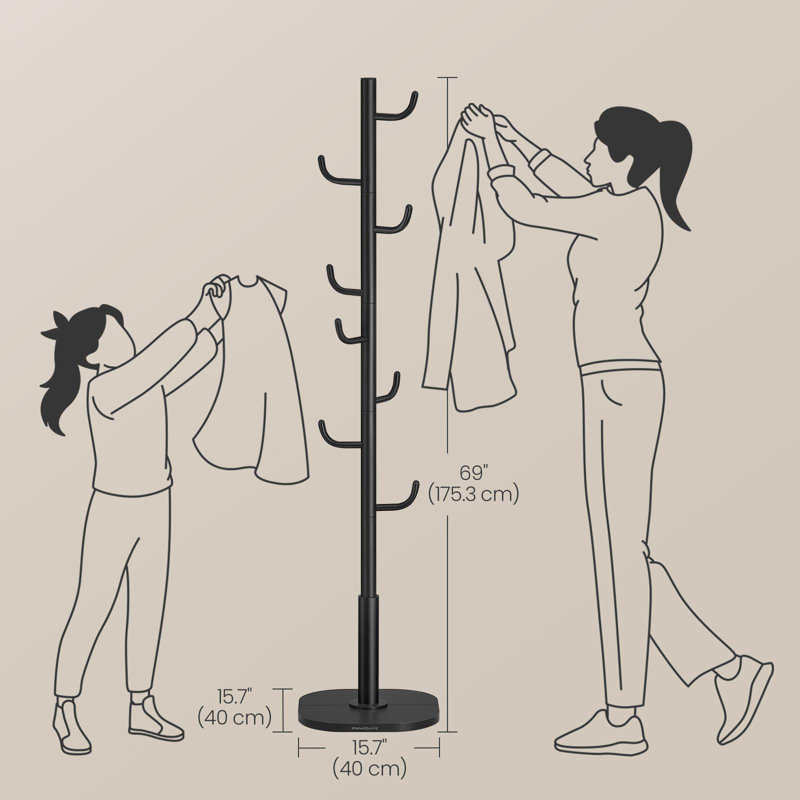 Cactus-shaped Coat Rack, Ink Black