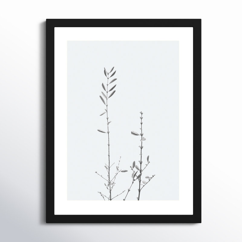 Retro Tennessee Botanical Print No 2 By Adela Wood Framed Wall Art Print, Noir, H 25 po x l 19 po x P 1 po