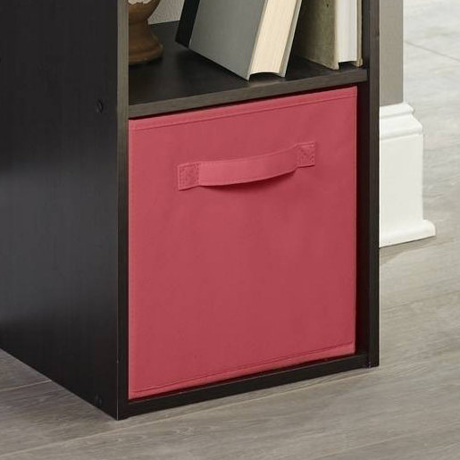 Cubeicals Fabric Basket 28cm Collapsible Storage Cube Drawer with Pull Handle, Garnet