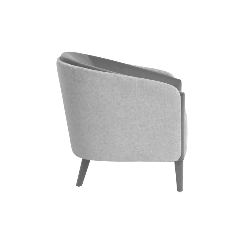Erumiseh Lounge Chair, Gray, Gray Polyester