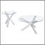 Ensemble de table basse et de table de bout 2 pièces Alexa Chrome