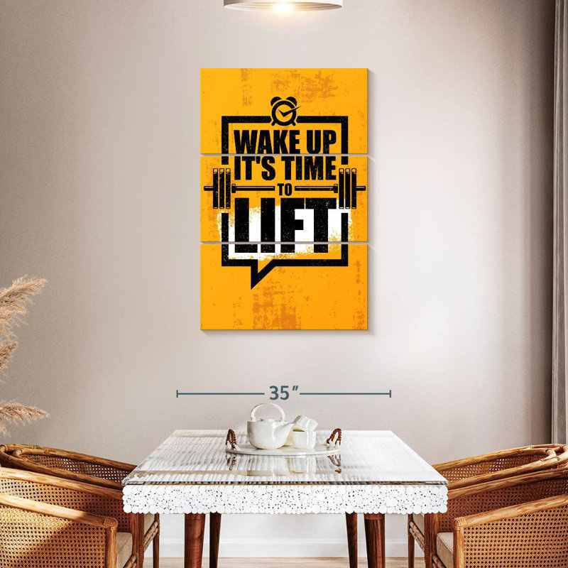 Citation «Time To Lift», H 32 po x l 20 po