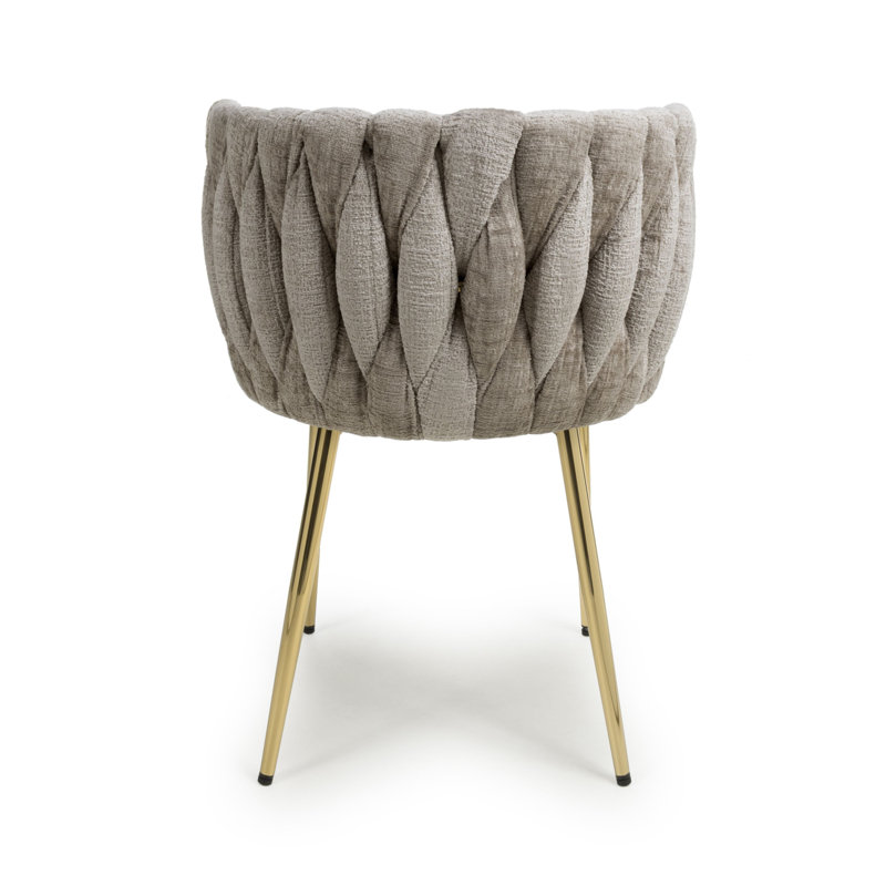 Aarnoud 48cm H Upholstered Side Chair, Beige Chenille 