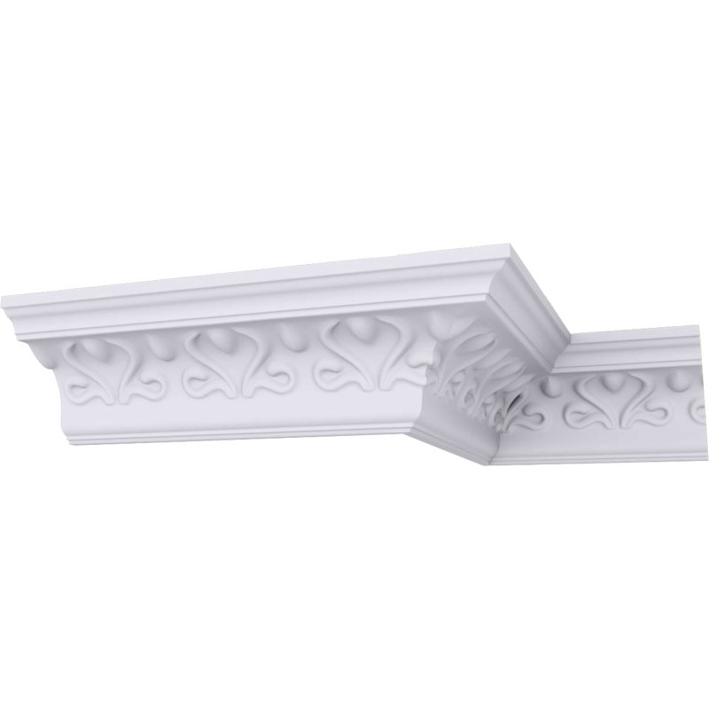 Moulure en couronne H 3 1/8 po x P 3 1/8 po x F 4 1/2 po x L 94 1/2 po