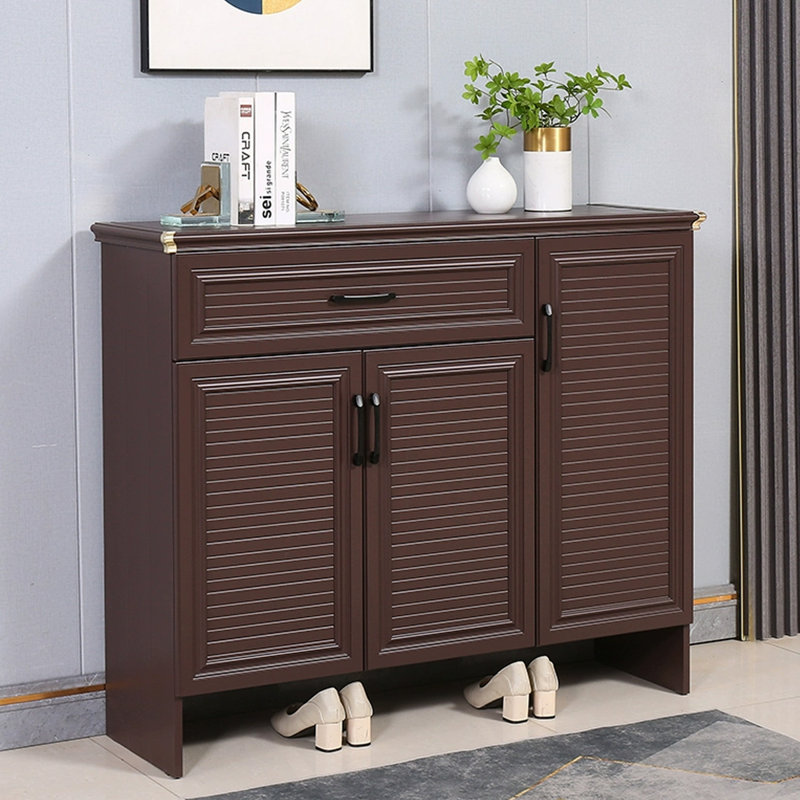 Rangement pour chaussures en aluminium brun noisette