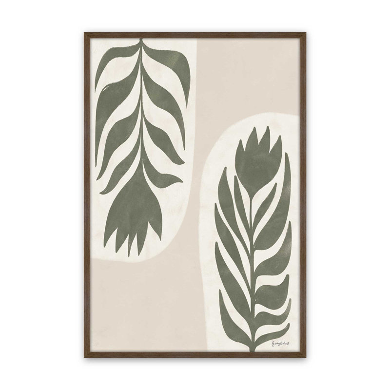 «Floral Simplicity II» par Becky Thorns, reproduction d'art, Brun, H 48 po x l 32 po