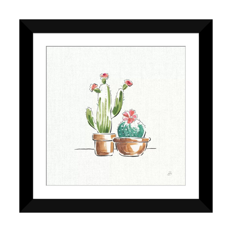 «Desert Bloom IV» par Daphne Brissonnet, impression sur toile tendue sur châssis, H 16 po x l 16 po x P 1 po, Blanc