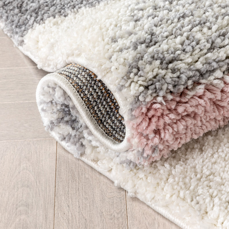 Arden Power Loom Pink/Grey Rug, Rectangle 120 x 160cm
