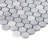 White Calacatta Marble Champagne Gold Metal Aluminum 1" Hexagon Mosaic Sheet Tile By Modket-67086013