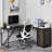 L-Shaped Metal Base Writing Desk