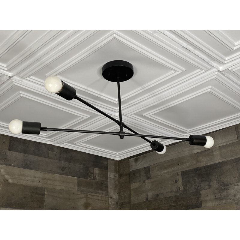 Spaeth 4 - Light Dimmable Sputnik Chandelier, Matte Black