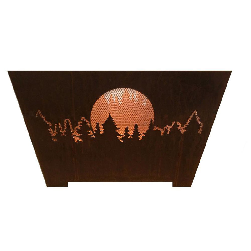 Hogansville Rectangle Steel Wood Burning Smokeless Fire Pit