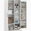 Armoire de rangement Kitchen Pantry, armoire à 14 niveaux avec 2 portes, tablettes réglables, blanc