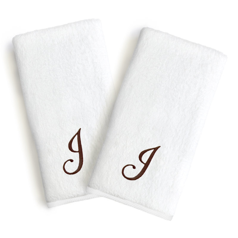 Soft Twist Hand Towel, Letter: J