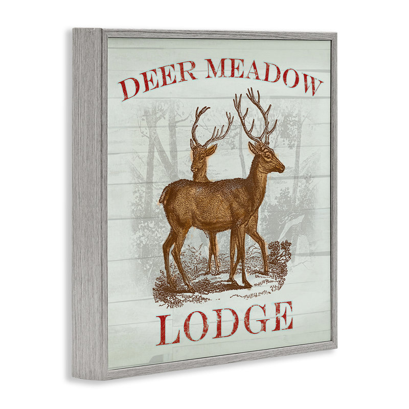 Deer Meadow Lodge, estampe numérique, design par Lula Bijoux & co., Estampe numérique Farmhouse, H 17 po x l 17 po