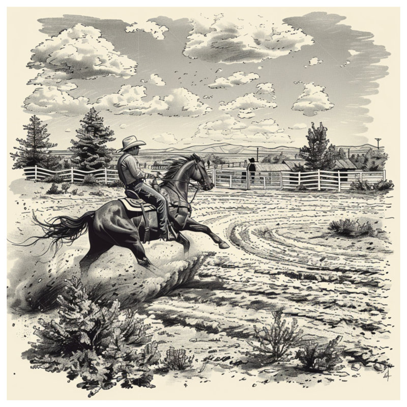 Coussin Cowboy, coussins double face Western, 26 po x 26 po