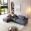 Canapé modulaire modulaire, canapé en nuage de velours côtelé à siège profond avec porte-gobelets, ports USB et boîte de rangement, canapé-lit, canapé-lit sans dossier avec repose-pieds mobile pour le salon, aucun assemblage requis-242565605-242565624