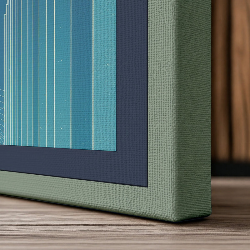Infinite Passage Industrial - Wrapped Canvas, 36x24 - 91.4 x 61.0 cm, Sage Border