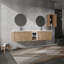 Meuble-lavabo mural avec lavabo et armoire latérale-114705326