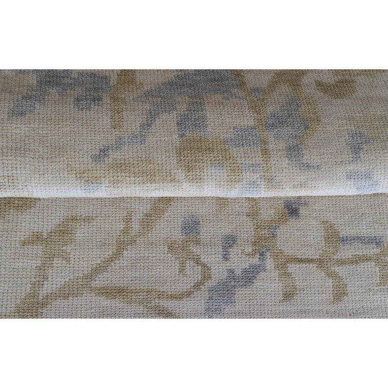 Wool Floral Area Rug, Rectangle 6' x 9'
