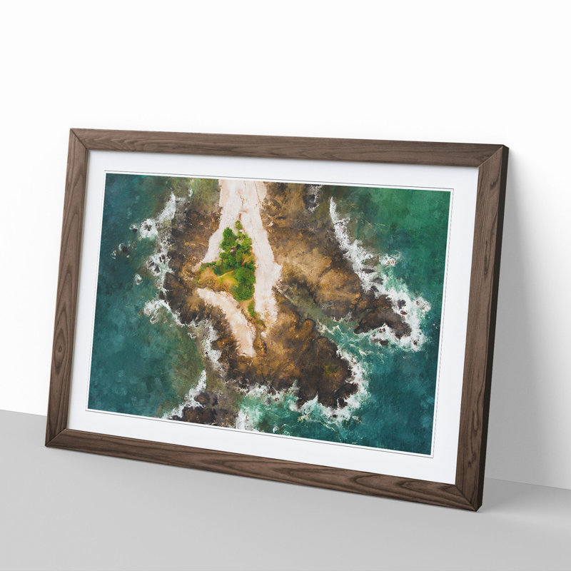 Samara in Costa Rica - Picture Frame Graphic Art on MDF, 36cm H x 48cm W x 2cm D, Walnut Framed