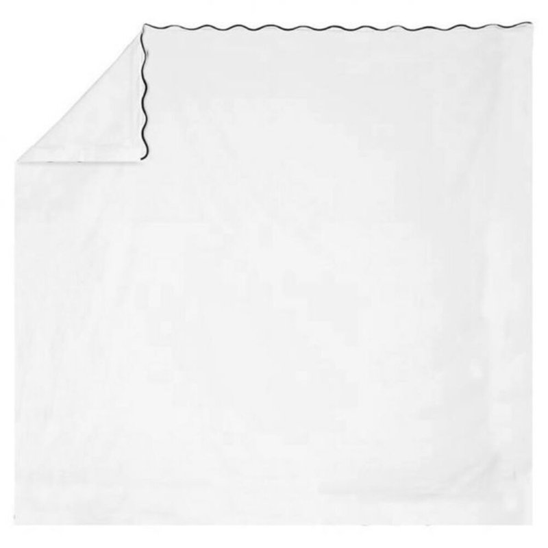 400TC Cotton Scallop Embroidery Cotton 4 Piece Sheet Set Fitted Sheet Fits Upto 16" Deep Pocket, Black, Yes