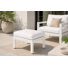 Ruhland Outdoor Lounge Chair And Ottoman Set – Aluminum Frame With Cushions White