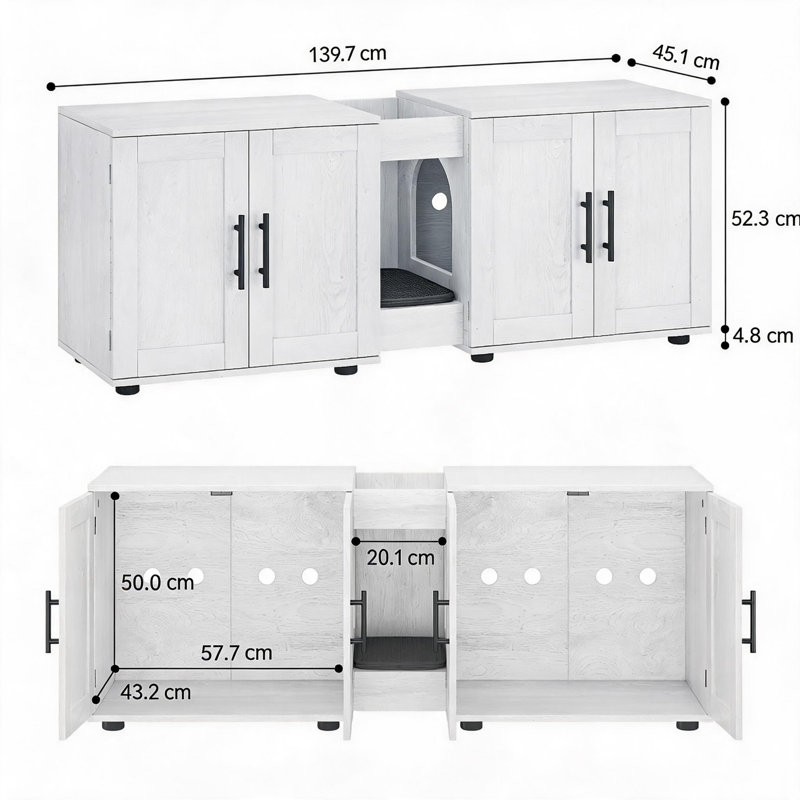 Litter Box Enclosure, White
