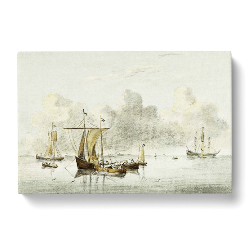 Sailing Ships by Jean Bernard - Wrapped Canvas, 40cm H x 60cm W x 3cm D