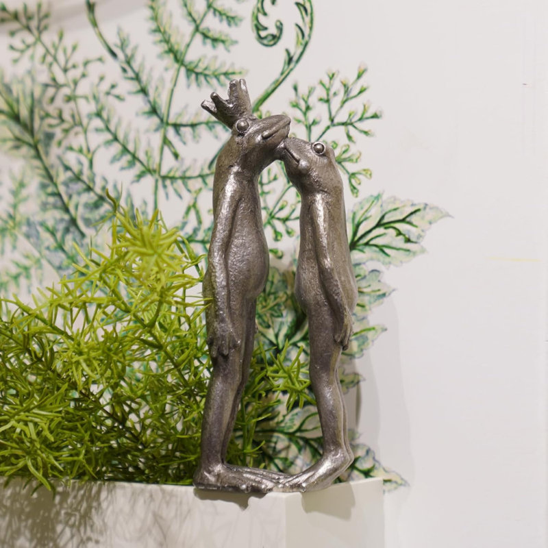Statue de jardin couple grenouille