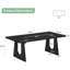 Bureau noir spacieux et rustique, bois MDF métal, bureau à domicile polyvalent