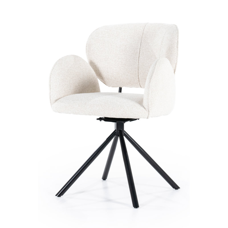 Upholstered Arm Chair, White