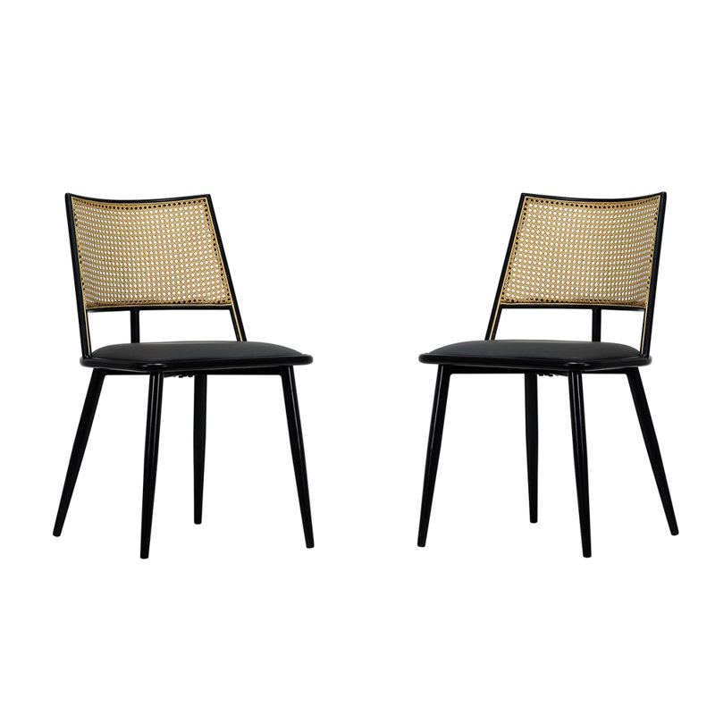 2 Charlanda Dining Chairs, Black, Black