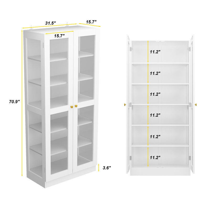 6-Tier Glass Door Display Case
