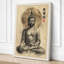 Meditating Buddha Japandi - Wrapped Canvas-1998326471-1998326495