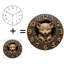 Horloge murale silencieuse en verre trempé de 30 cm, « Horloge murale décorative renard », silencieuse (sans tic-tac), fonctionne avec des piles AA (non incluses), décoration artistique pour la maison