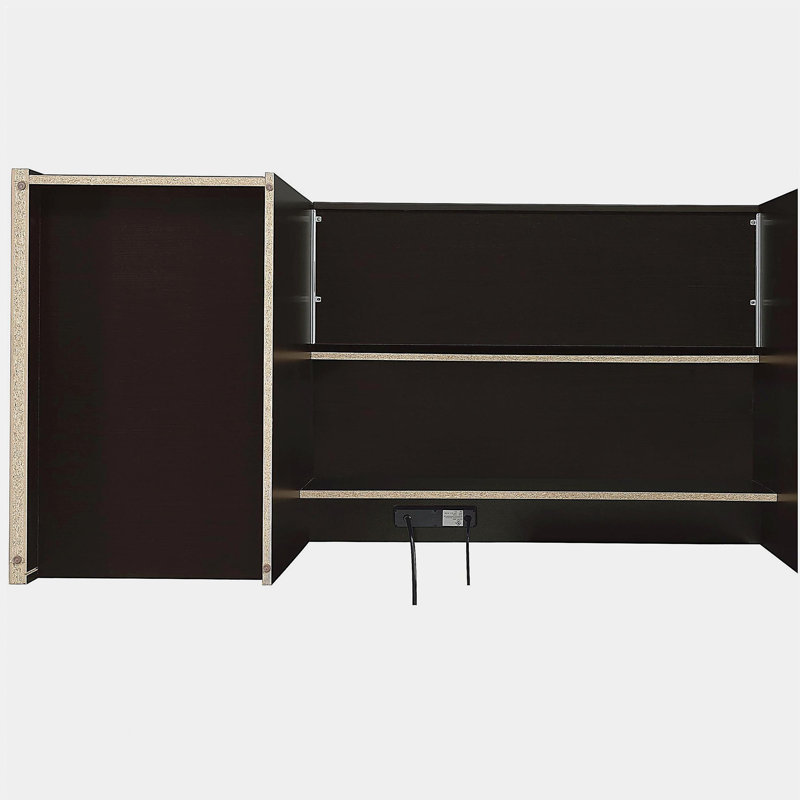 Bureau d'ordinateur à 3 tiroirs Halston Cappuccino, H 30,75 po x l 60 po x P 30 po