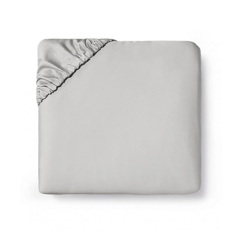 Fiona Sateen Fitted Sheet, Gray, Full Fitted Sheet
