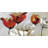 Abstract Red And White Flowers Print On Canvas-98694398