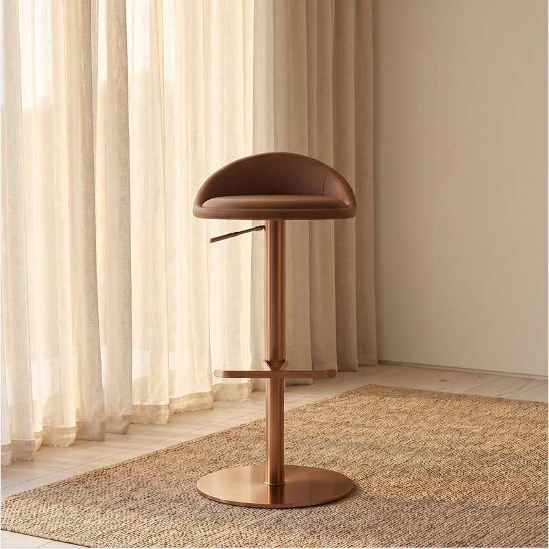 Vito Swivel Counter Stool, Cinnamon Brown