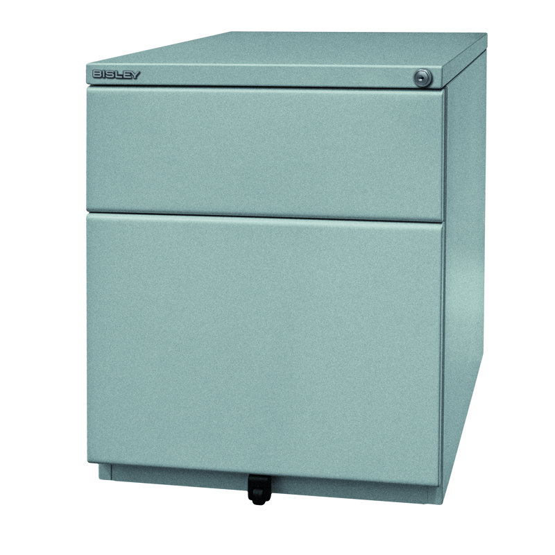 OBA 42cm Wide 2 -Drawer File Cabinet, Silver