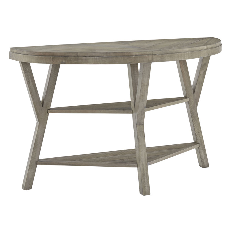 Ceitidh Demilune 48'' Console Table, Boardwalk
